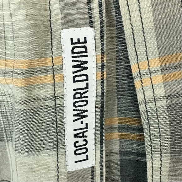 Kavu~Men’s Short Sleeve Sage‎ Green Plaid Button Up Camp Shirt~Sz S - Picture 9 of 13